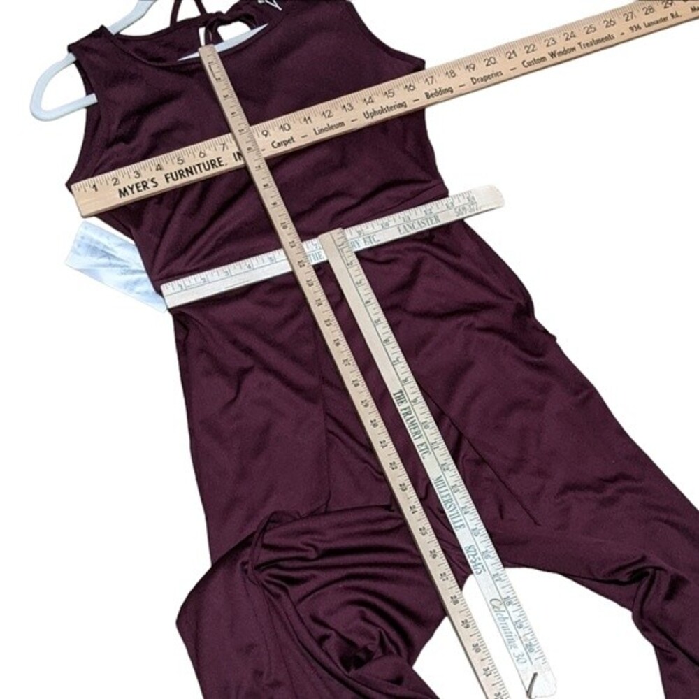 KOH KOH one piece sleeveless cocktail party wide split leg pantsuit romper Med - Picture 4 of 10